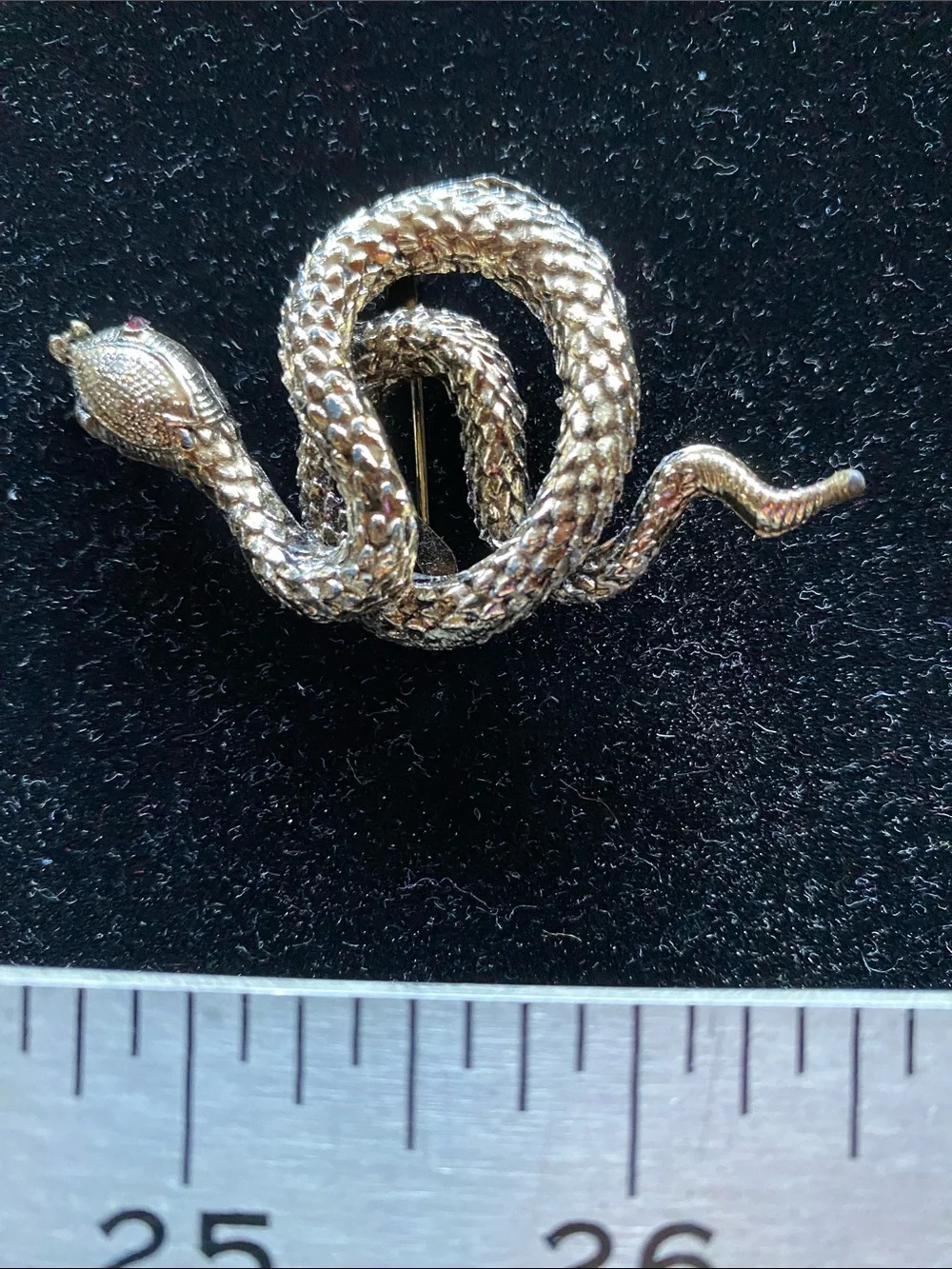 Silver metal Snake Pin Brooch for Reptile Lovers - silverrColor